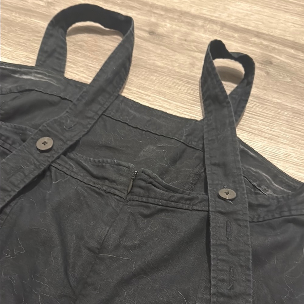 Madewell Classic Black Linen Dress with wide straps. - Picture 4 of 5